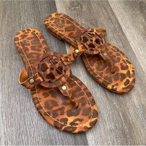 NWOB Makers cheetah print slides sandals